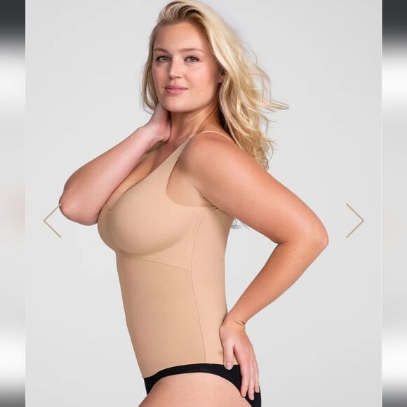 NWT NIB HONEYLOVE LIFTWEAR TANK SAND HLLWT01-SAND 1X Shaper Shapewear - Picture 2 of 7